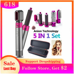 Five-in-one hair styler